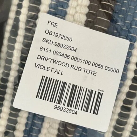 NWT FREE PEOPLE Driftwood Rug Tote Bag | Banana Split - Picture 4 of 15